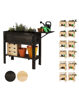 Ziołownik na nóżkach z półką dolną i boczną OBL - Czarny