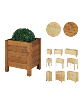 Drewniana Skrzynia na Donicę /szer. 34cm/Regulacja Dna/ RDS – Brązowa