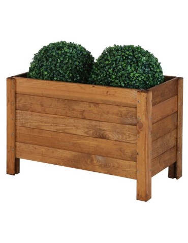 Grządki i Warzywniaki - Drewniana Skrzynia na 2 Donice /szer. 68cm/Regulacja Dna/ RDS – Brązowa - product 4