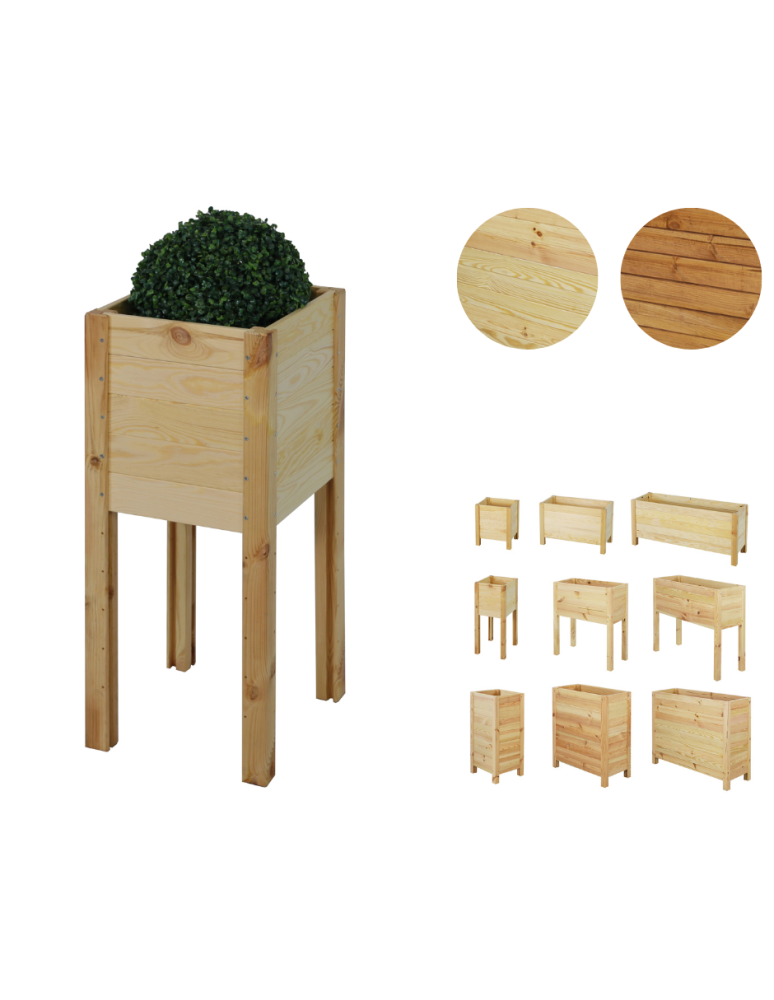 Grządki i Warzywniaki - Drewniana Skrzynia na nóżkach /szer. 34cm/Regulacja Dna/ RDS –  Naturalna - product b2b.wamar.biz 1