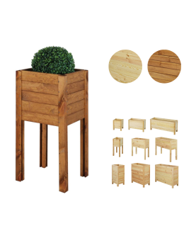 Drewniana Skrzynia na nóżkach /szer. 34cm/Regulacja Dna/ RDS – Brązowa