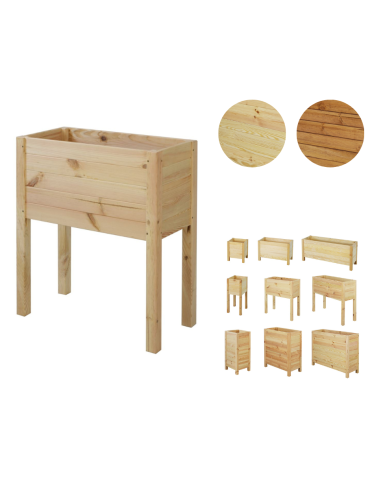 Drewniana Skrzynia na nóżkach /szer. 68cm/Regulacja Dna/ RDS –  Naturalna