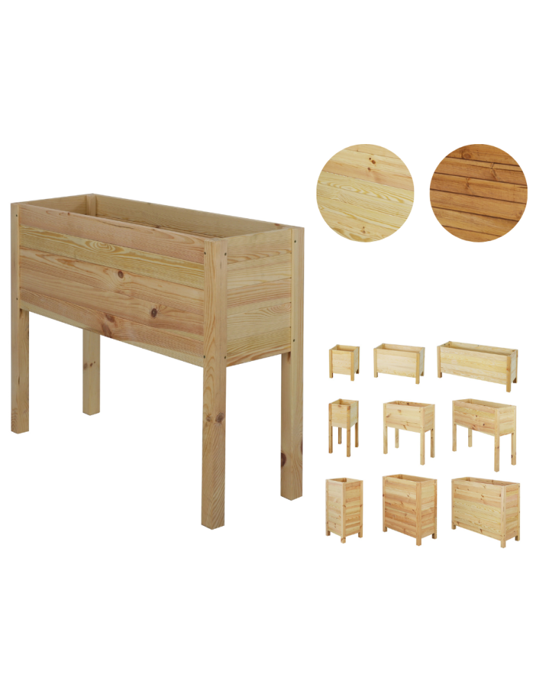 Grządki i Warzywniaki - Drewniana Skrzynia na nóżkach /szer. 88cm/Regulacja Dna/ RDS –  Naturalna - product b2b.wamar.biz 1