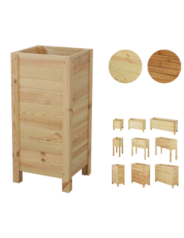 Wysoka Skrzynia na Donicę /szer. 34cm/Regulacja Dna/ RDS – Naturalna