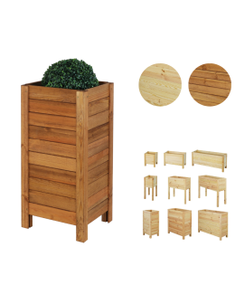 Wysoka Skrzynia na Donicę /szer. 34cm/Regulacja Dna/ RDS – Brązowa