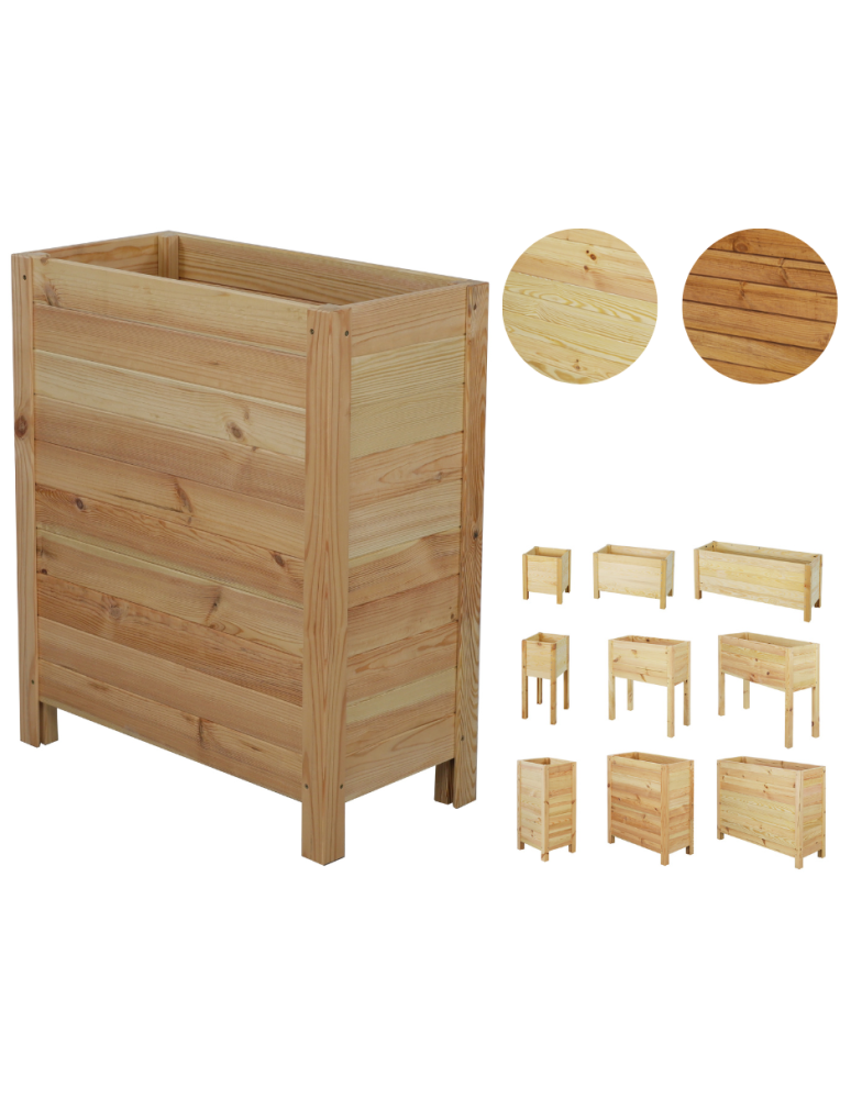 Grządki i Warzywniaki - Wysoka Skrzynia na Donicę /szer. 68cm/Regulacja Dna/ RDS –  Naturalna - product b2b.wamar.biz 1