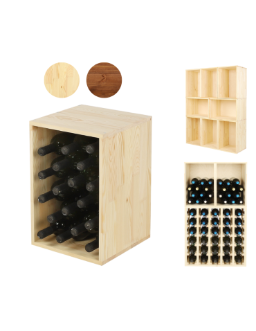 Skrzynkowy stojak na wino RW-6 – Naturalne Drewno