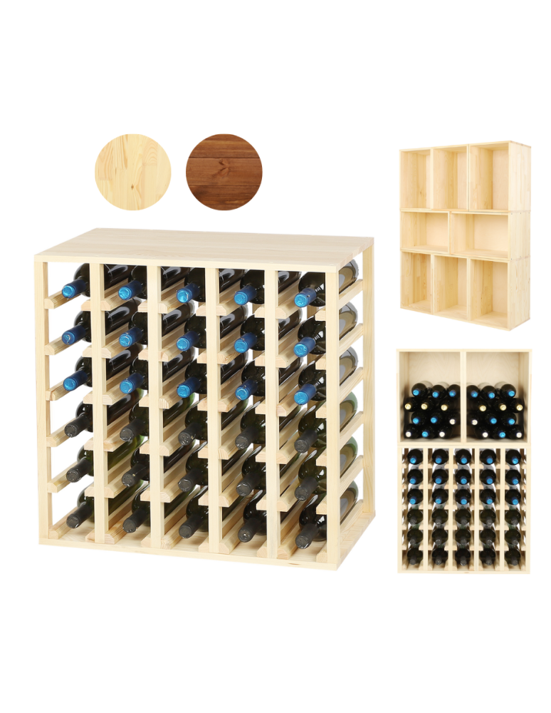 Regały - Modułowy stojak na wino RW-6 – Naturalne Drewno - product b2b.wamar.biz 1