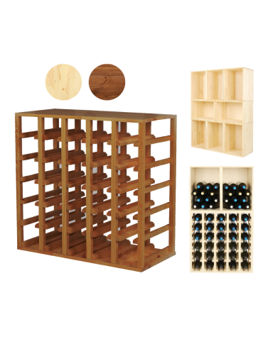 Modułowy stojak na wino RW-6 – Brązowe Drewno