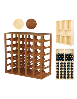 Modułowy stojak na wino RW-6 – Brązowe Drewno