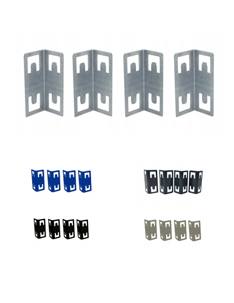 Regały Magazynowe - Łączniki nóg /4 szt/ do regału metalowego - Ocynkowane - product b2b.wamar.biz 1