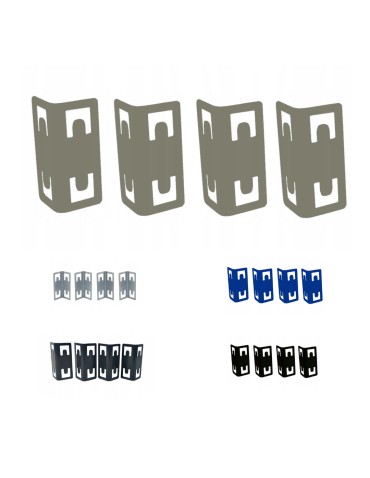 Łączniki nóg /4 szt/ do regału metalowego - Białe