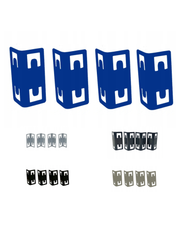 Łączniki nóg /4 szt/ do regału metalowego - Niebieskie
