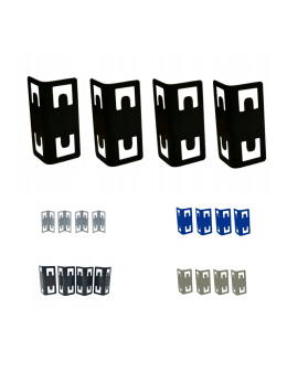 Łączniki nóg /4 szt/ do regału metalowego - Czarne