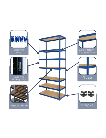 Regały Magazynowe - Stopka plastikowa /1 szt/ do regału metalowego - Czarna - product 5