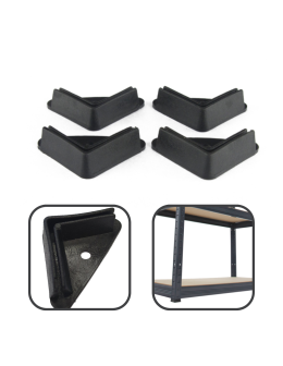 Stopki plastikowe /4 szt/ do regału metalowego - Czarne