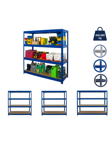 Regał do Dużych Obciążeń 177x160x60 KOLOS/ Niebieski