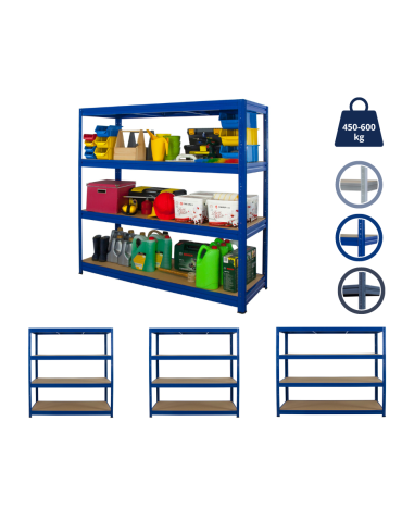 Regał do Dużych Obciążeń 177x200x60 KOLOS/ Niebieski