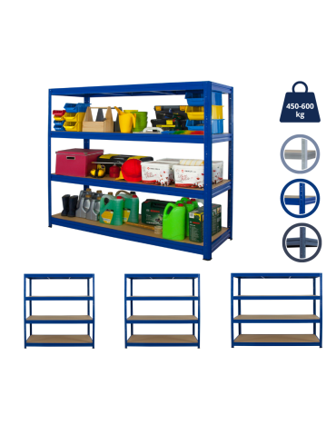 Regał do Dużych Obciążeń 177x240x60 KOLOS/ Niebieski