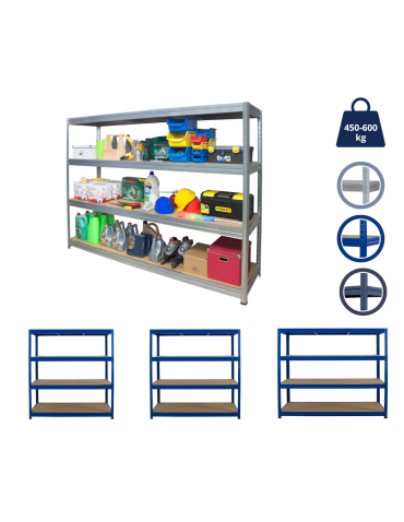 Regał do Dużych Obciążeń 177x160x60 KOLOS/ Ocynkowany