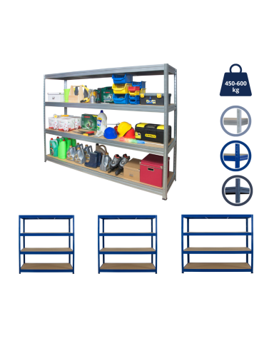 Regał do Dużych Obciążeń 177x200x60 KOLOS/ Ocynkowany