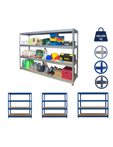 Regał do Dużych Obciążeń 177x240x60 KOLOS/ Ocynkowany