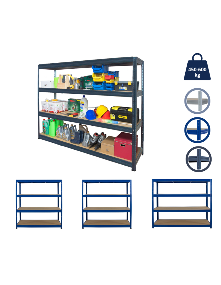 Regały - Regał do Dużych Obciążeń 177x200x60 KOLOS/ Szary - product b2b.wamar.biz 1
