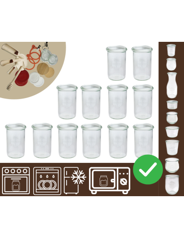 Słoiki WECK 12szt/ żaroodporny słoik 1050ml 1l MOLD