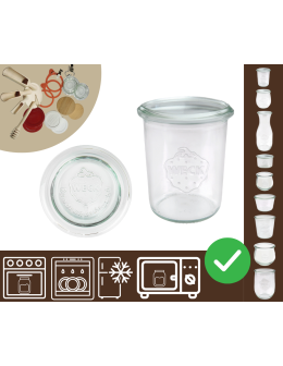 Słoiki WECK / szklane wieko słoik 160ml MOLD