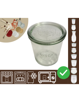 Słoiki WECK / szklane wieko słoik 580ml MOLD