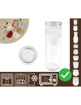 Słoiki WECK / szklane wieko słoik 600ml CYLINDER