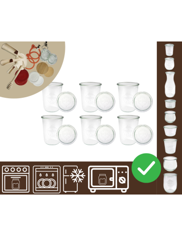 Słoiki WECK 6szt/ szklane wieko słoik 850ml MOLD