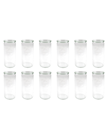 Słoiki i Dodatki - Słoiki WECK 12szt/ szklane wieko słoik 1040ml 1l CYLINDER - product 3