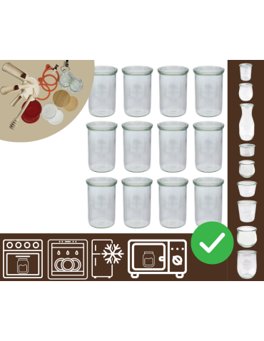 Słoiki WECK 12szt/ szklane wieko słoik 1050ml 1l MOLD
