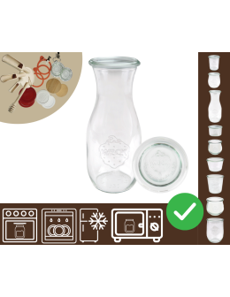 Słoiki WECK / szklane wieko KARAFKA 1l 1062ml BUTELKA