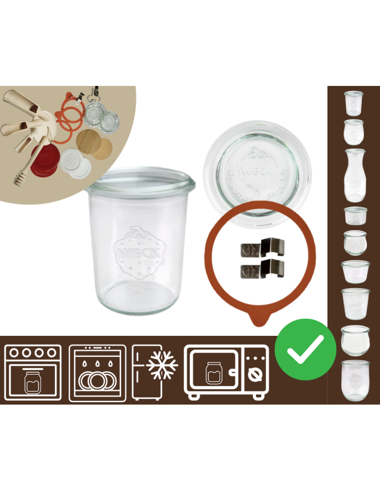 Słoiki i Dodatki - Słoiki WECK / szkl. wieko,gumka, bl słoik 160ml MOLD - product b2b.wamar.biz 1