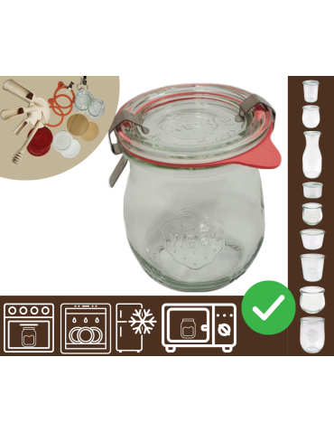 Słoiki i Dodatki - Słoiki WECK / szkl. wieko,gumka, bl słoik 220ml TULIP - product 1