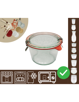 Słoiki WECK / szkl. wieko,gumka, bl słoik 370ml MOLD