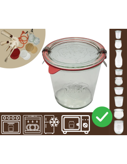 Słoiki WECK / szkl. wieko,gumka, bl słoik 580ml MOLD