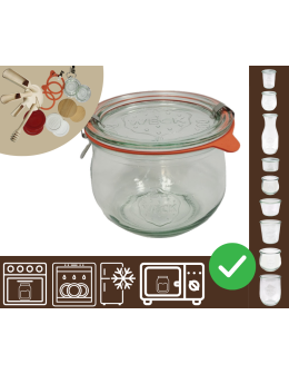 Słoiki WECK / szkl. wieko,gumka, bl słoik 580ml TULIP