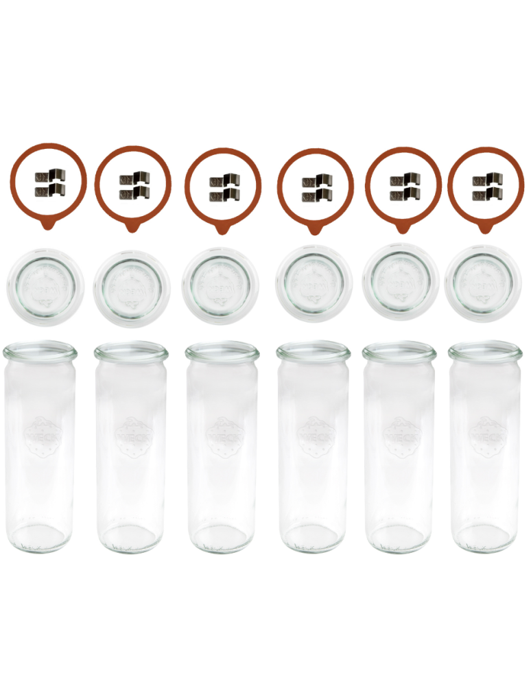 Słoiki i Dodatki - Słoiki WECK 6szt/ szkl. wieko,gumka, bl słoik 600ml CYLINDER - product b2b.wamar.biz 3