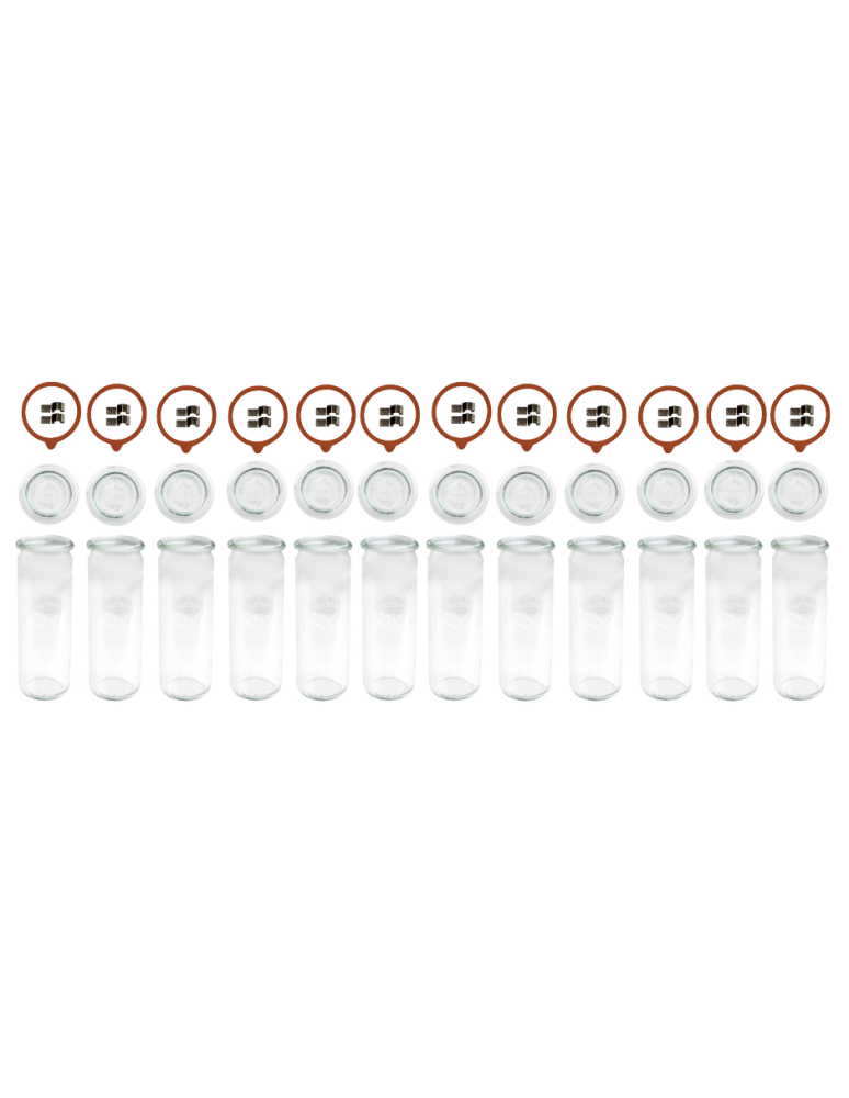 Słoiki i Dodatki - Słoiki WECK 12szt/ szkl. wieko,gumka, bl słoik 600ml CYLINDER - product b2b.wamar.biz 3