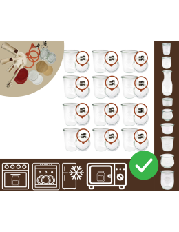 Słoiki WECK 12szt/ szkl. wieko,gumka, bl słoik 850ml MOLD