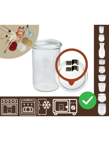 Słoiki WECK / szkl. wieko,gumka, bl słoik 1050ml 1l MOLD