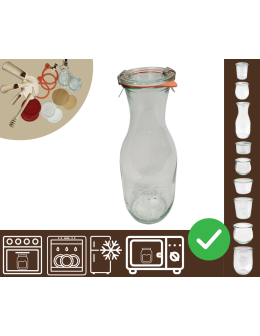 Słoiki WECK / szkl. wieko,gumka, bl KARAFKA 1l 1062ml BUTELKA