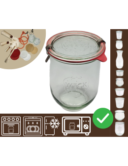 Słoiki WECK / szkl. wieko,gumka, bl słoik 1l 1062ml TULIP