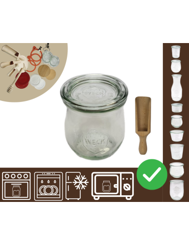 Słoiki WECK / szklane wieko, miarka słoik 220ml TULIP