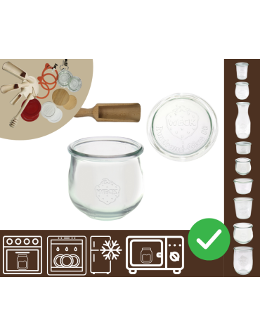 Słoiki WECK / szklane wieko, miarka słoik 370ml TULIP