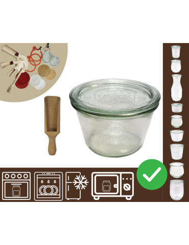 Słoiki WECK / szklane wieko, miarka słoik 370ml MOLD