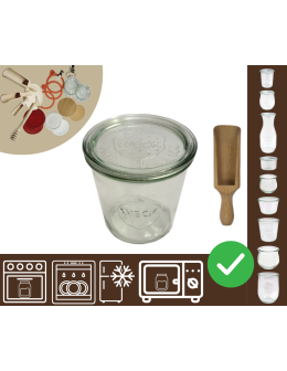 Słoiki WECK / szklane wieko, miarka słoik 580ml MOLD